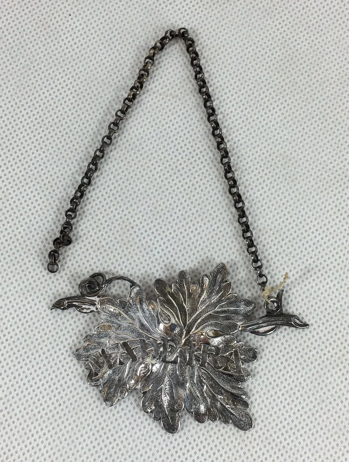 Vintage Solid Silver Madeira Label (Broken) 13.5g London Hallmarked