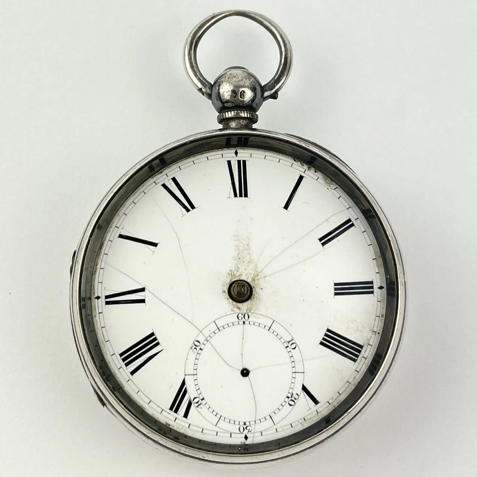 Antique Solid Silver Cased Pocket Watch Robert Bryson Edinburgh 1864 For Repair