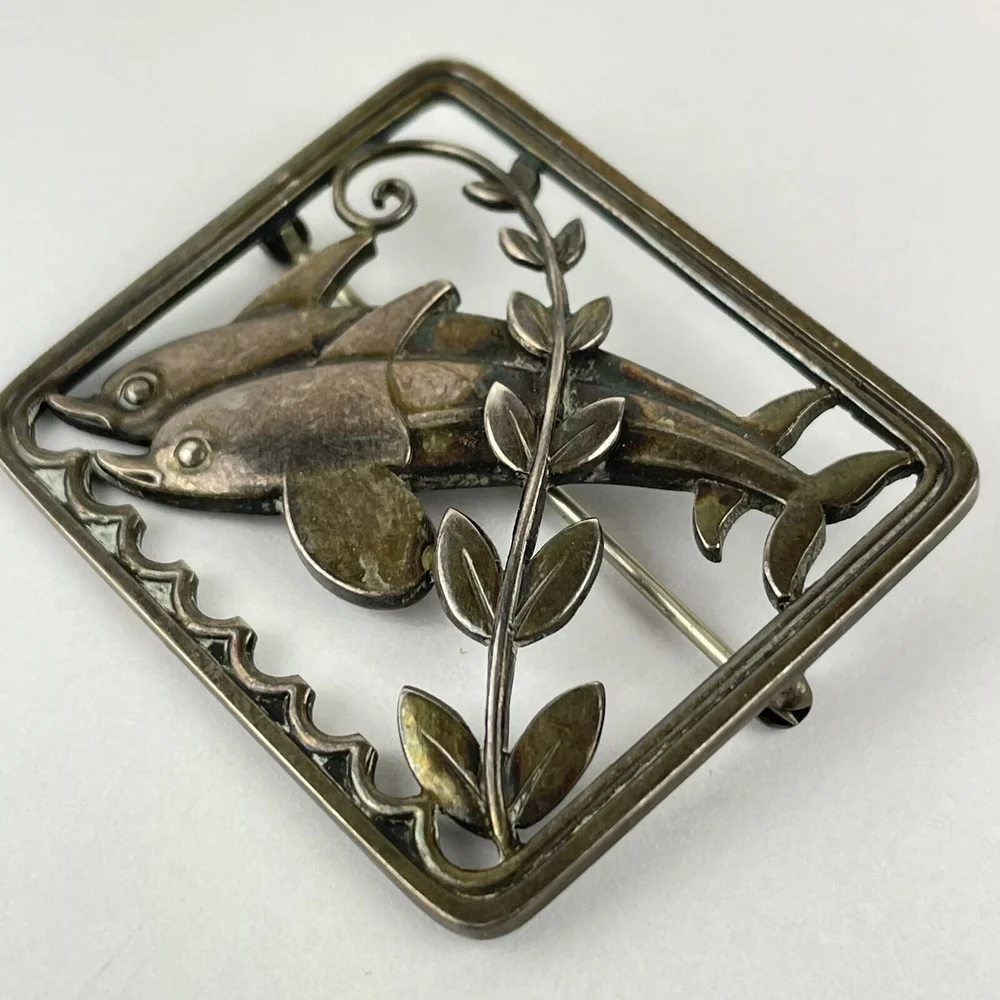 Vintage Danish GEORG JENSEN Sterling Silver Bird / Dove Brooch (Model – Iconic Edinburgh Vintage Danish GEORG JENSEN Sterling Silver Bird / Dove Brooch (Model – Iconic Edinburgh
