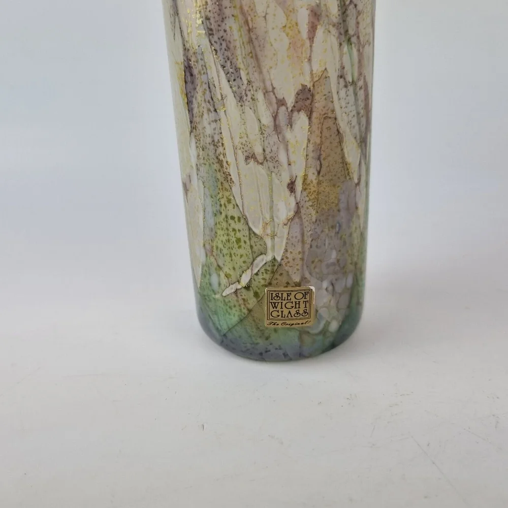 Isle Of Wight Studio Glass Michael Harris Cylindrical Spill Vase 