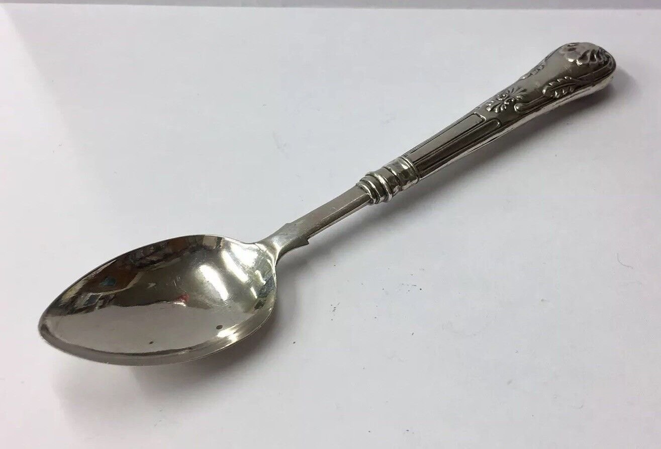Antique Victorian 1839 George Unite Solid Silver Spoon 16cm In - Main Image
