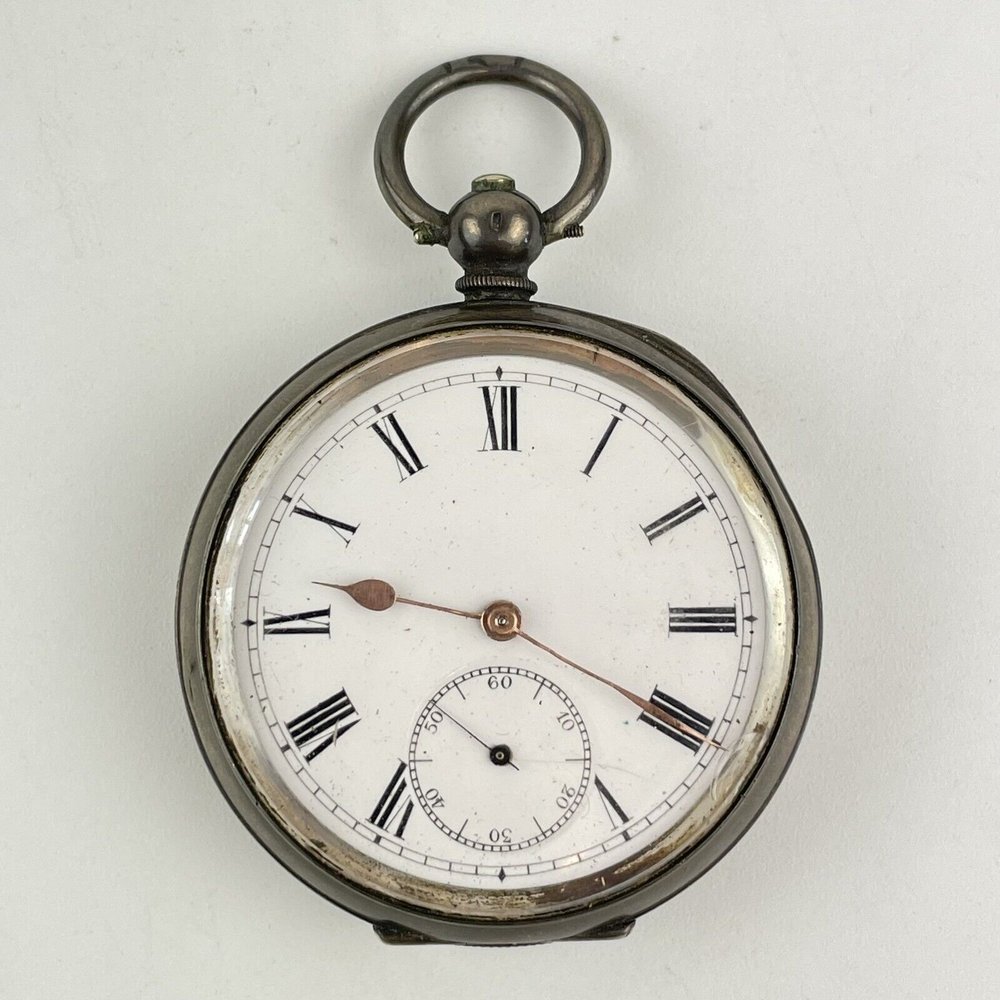 Antique Swiss Solid Silver Cased Pocket Watch 5cm — Wheeler Antiques