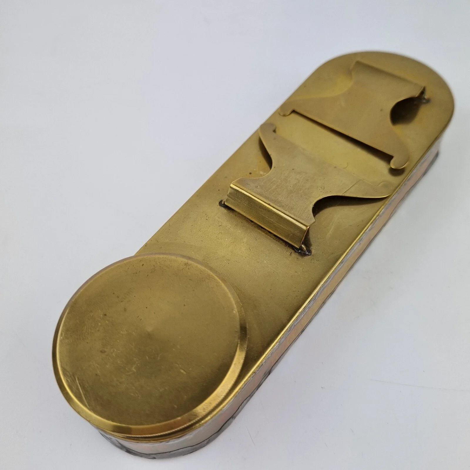 Antique 19th Century Brass Sterilising Burner Box 16cm Long