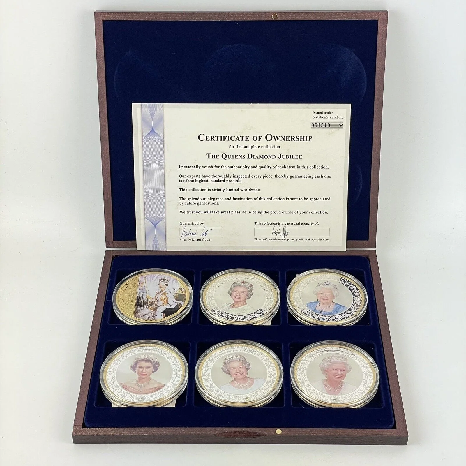 Windsor Mint Queens Diamond Jubilee Set 2018 6 Medals Coins Gold Plated