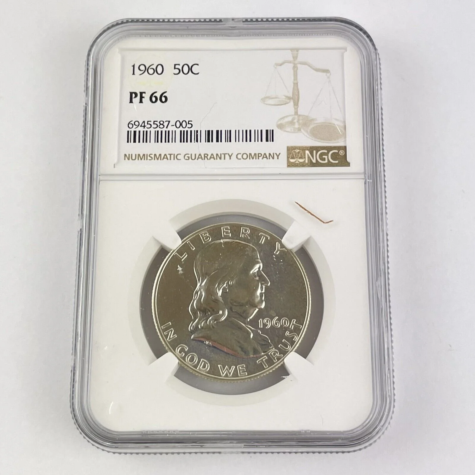 United States 1960 50C Half Dollar Halves Dollar Clad PF 66 Proof NGC Graded