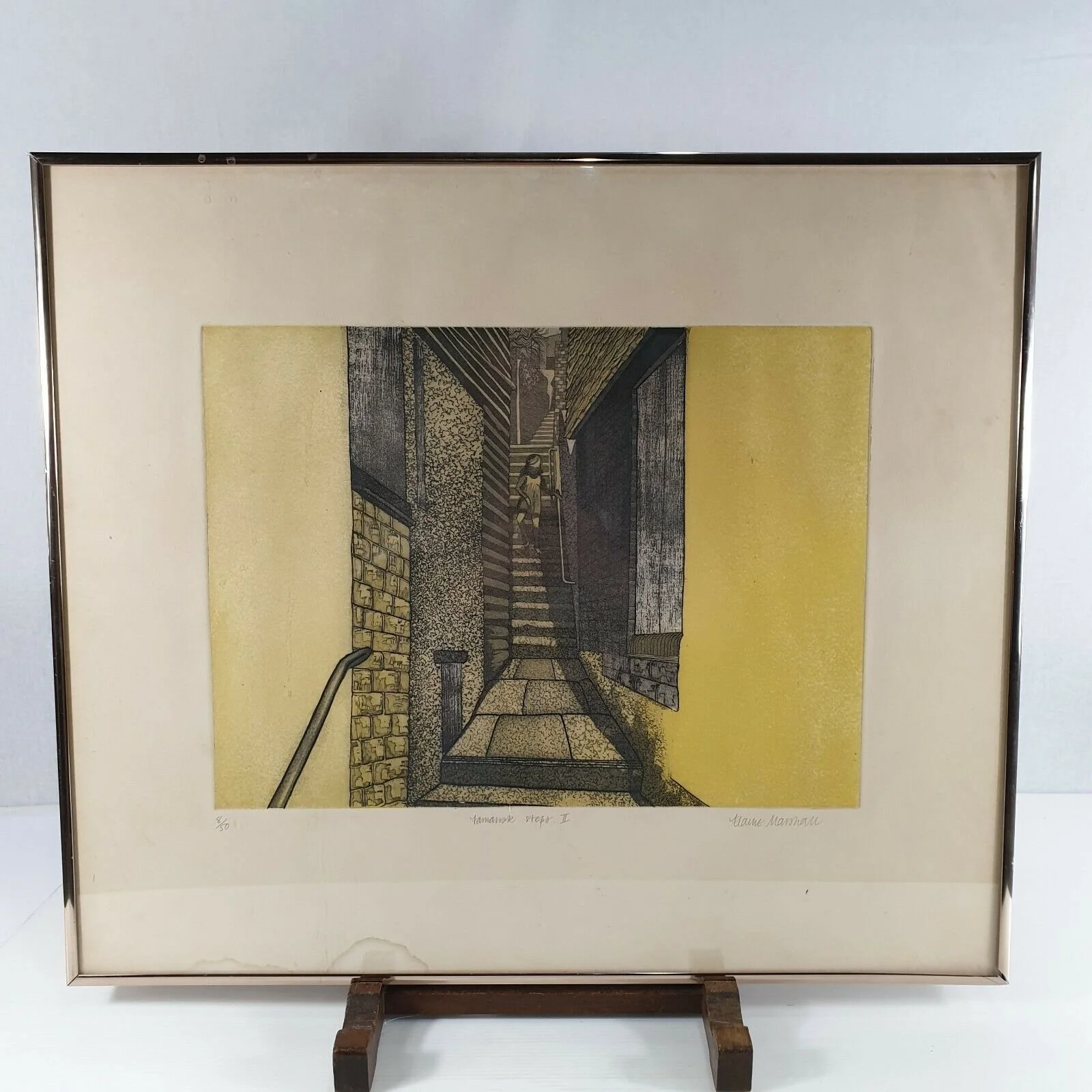 Elaine Marshall Signed Limited Edition Etching Tamarisk Steps II 8/50