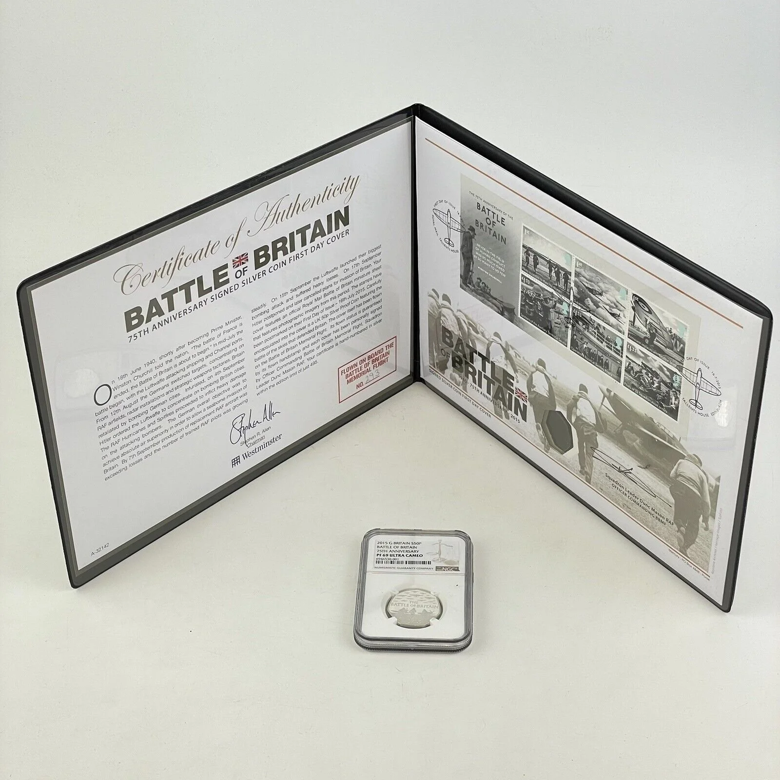 NGC 2015 Great Britain Silver 50p Battle Of Britain Proof PF 69 Ultra Cameo