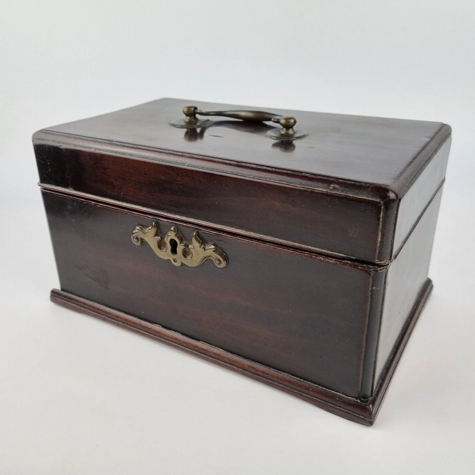 Antique 18th Century Georgian Mahogany Tea Caddy For Restoration