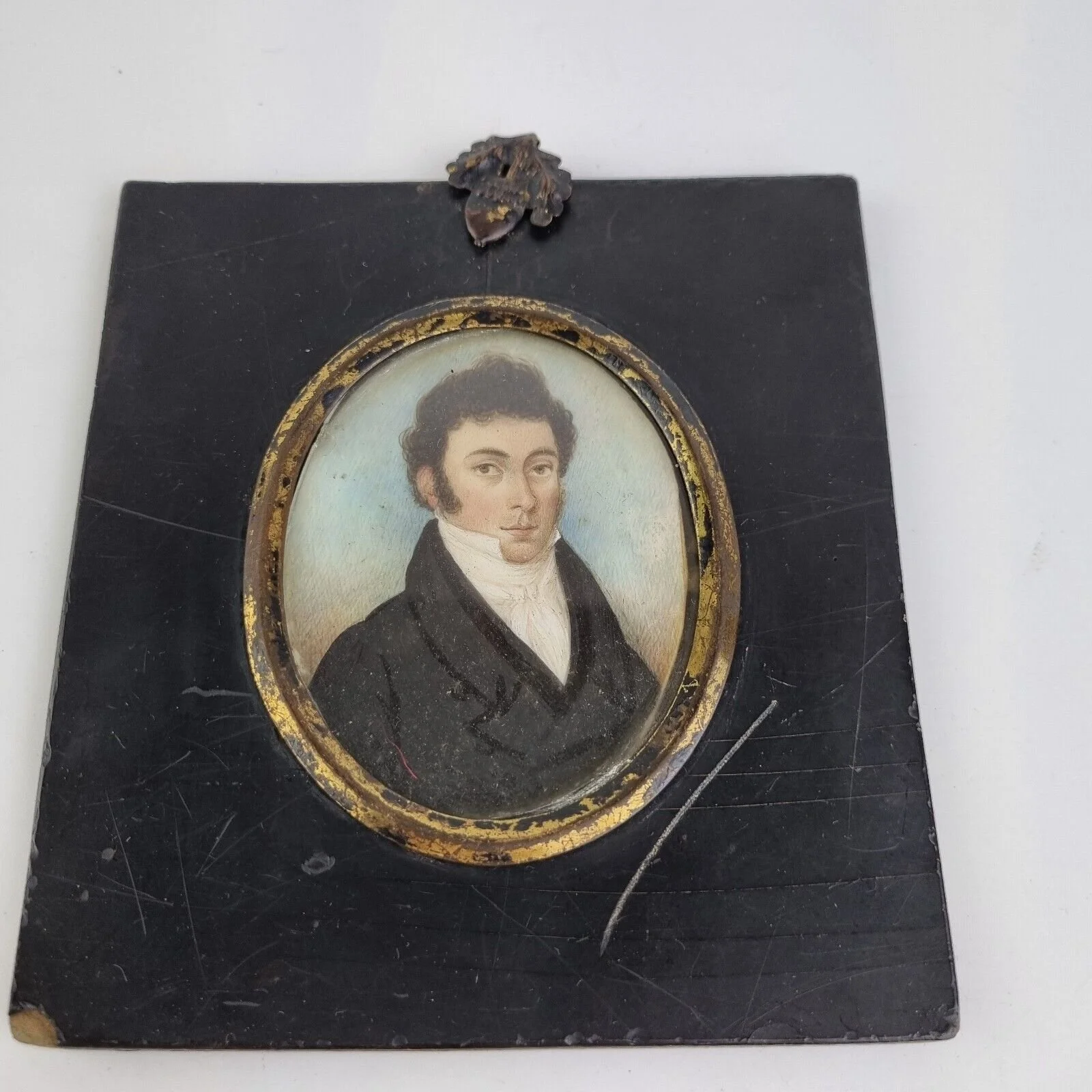 Antique 19th Century Portrait Miniature Smartly Dressed Gentleman