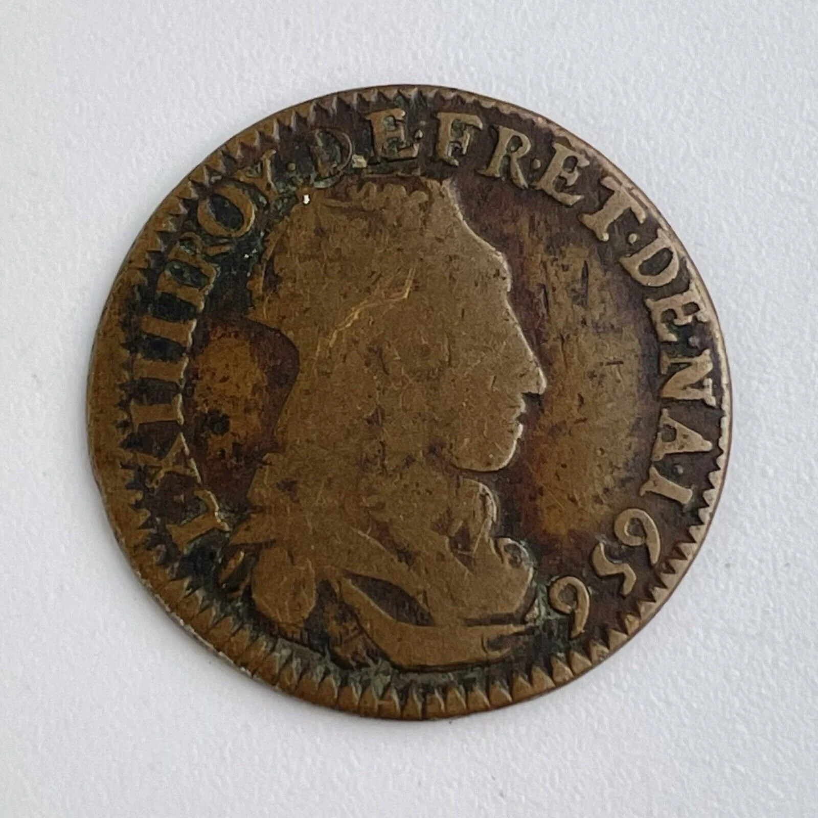 France Louis LXIIII LXIV 1656 1 Liard Coin