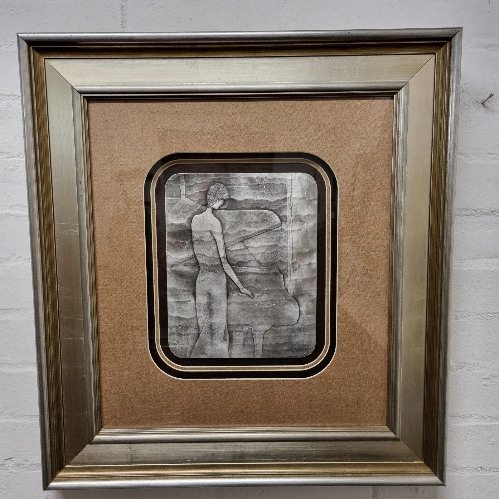Emile Bellet Hand Hammered Relief On Aluminium "Effleurement" Limited Edition