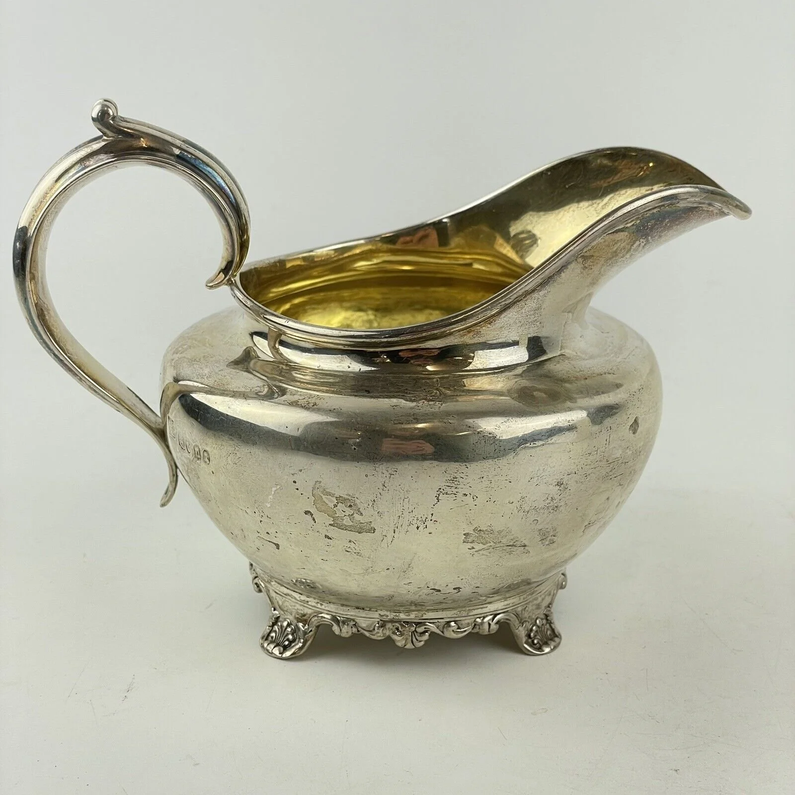 Antique Solid Silver Cream Jug Richard Pearce & George Burrows 1828 239g