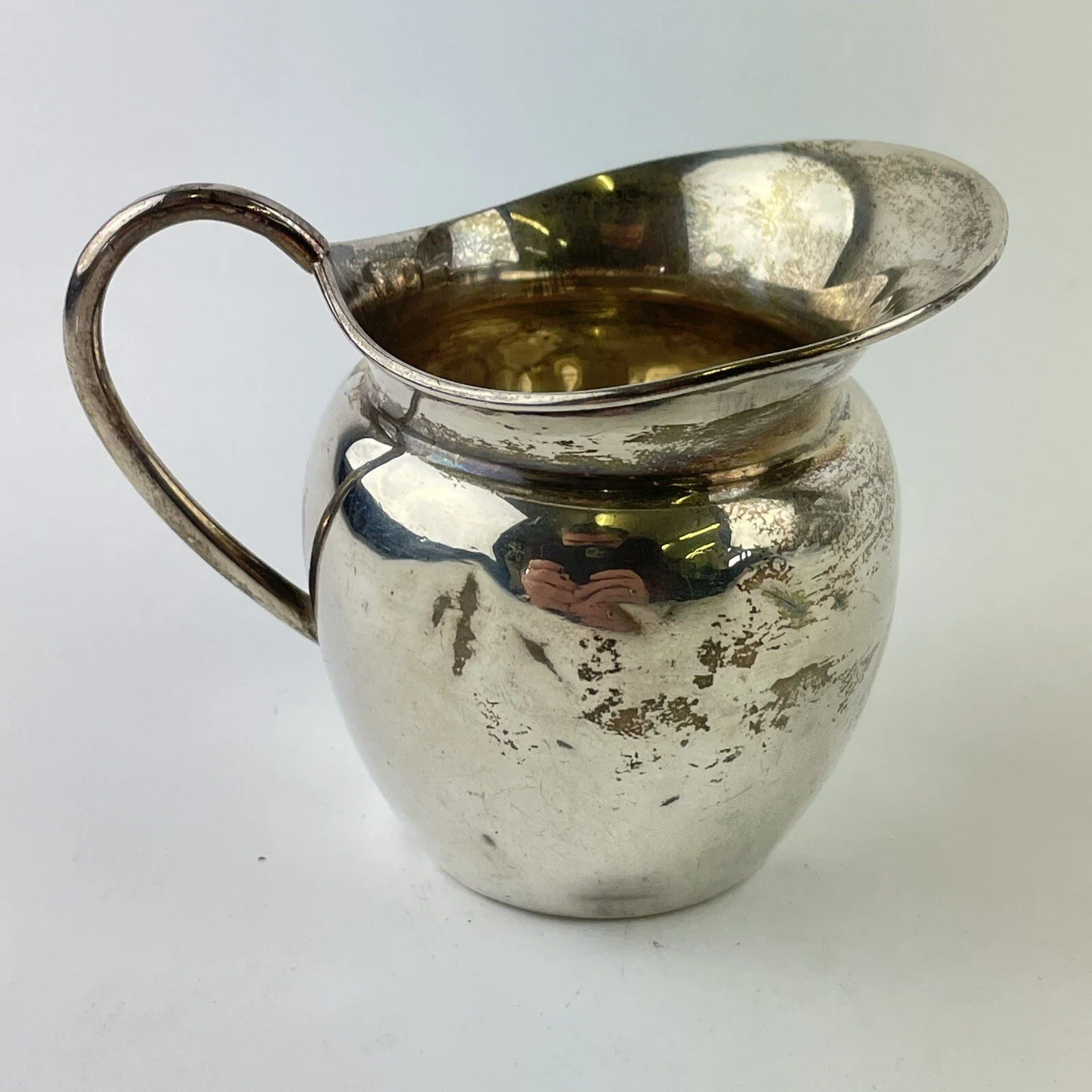 Antique Solid Silver Cream Jug Bernard Dinwoody Wilmot 1891 7cm 60g