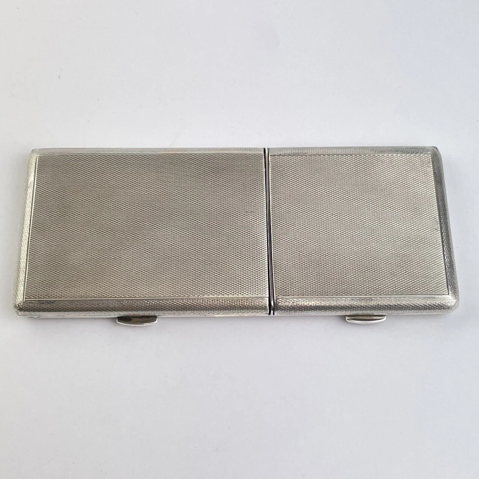 Antique Solid Silver Combination Card Case & Compact Cohen & Charles London 1937