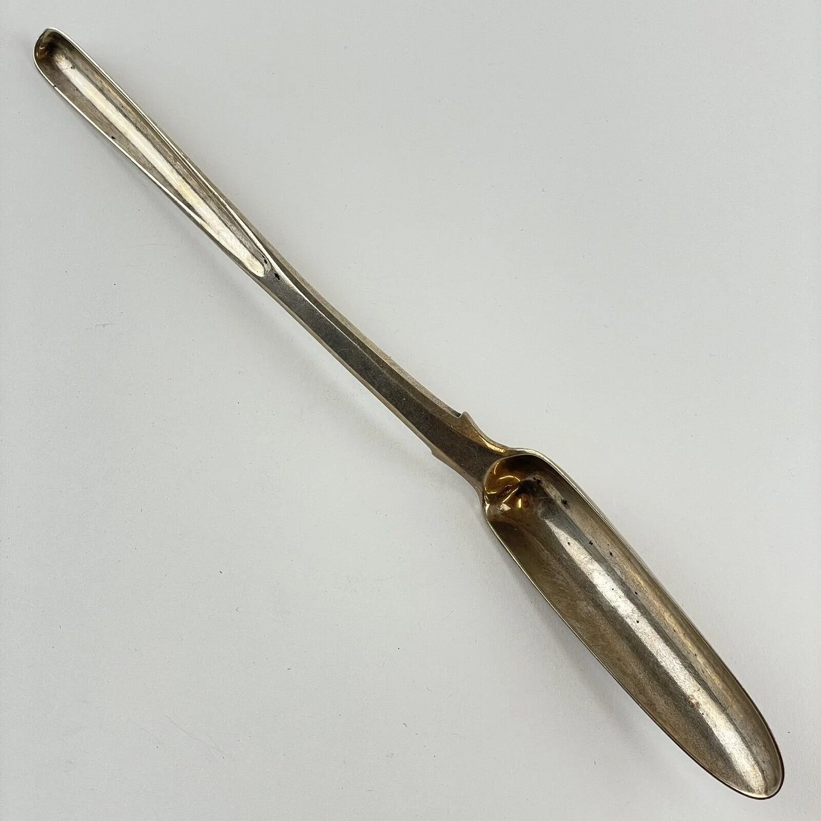 Antique Georgian Solid Silver Marrow Scoop William Eaton 1819 21.7cm