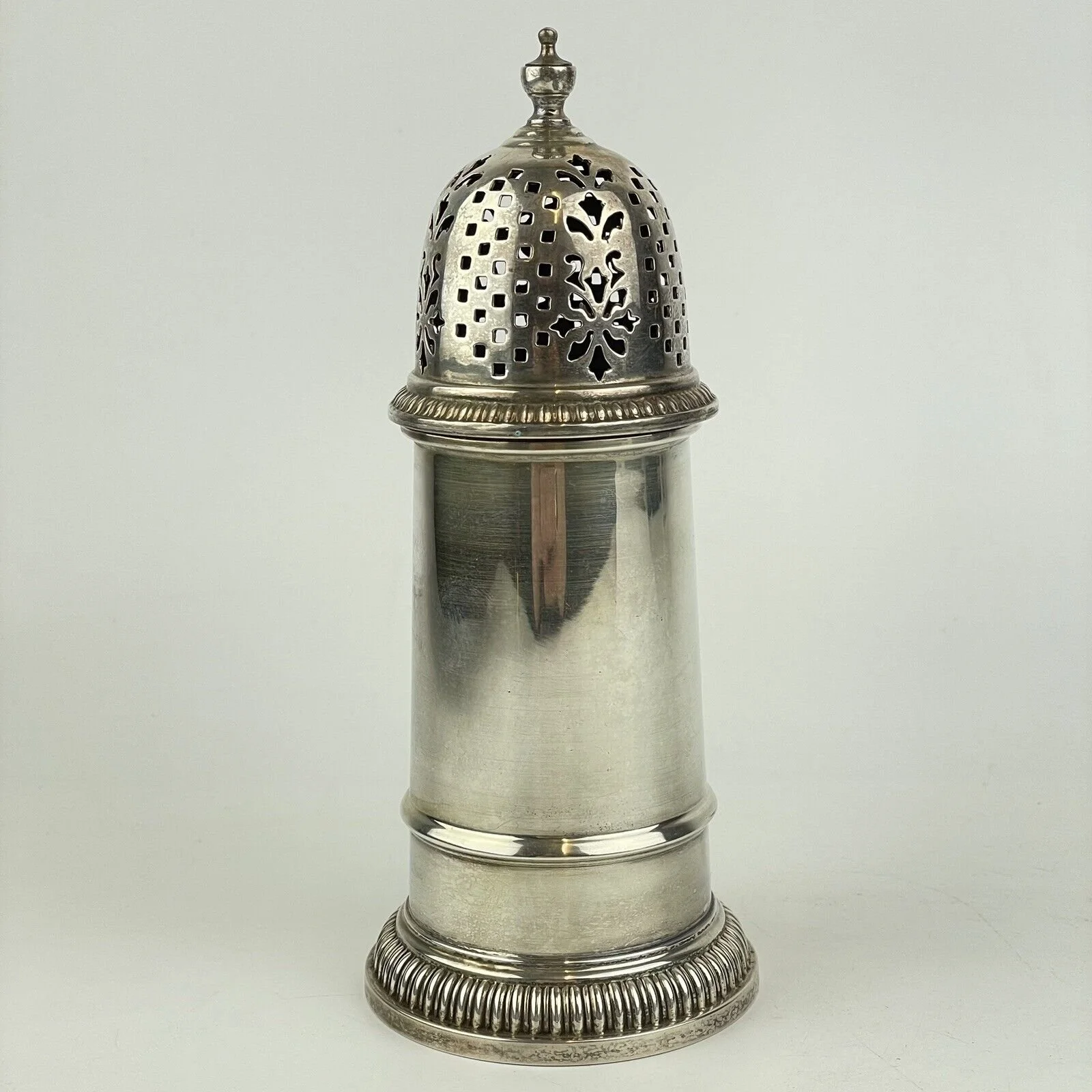 Vintage Solid Silver Sugar Shaker Caster Barker Ellis Silver Co 1964 16cm
