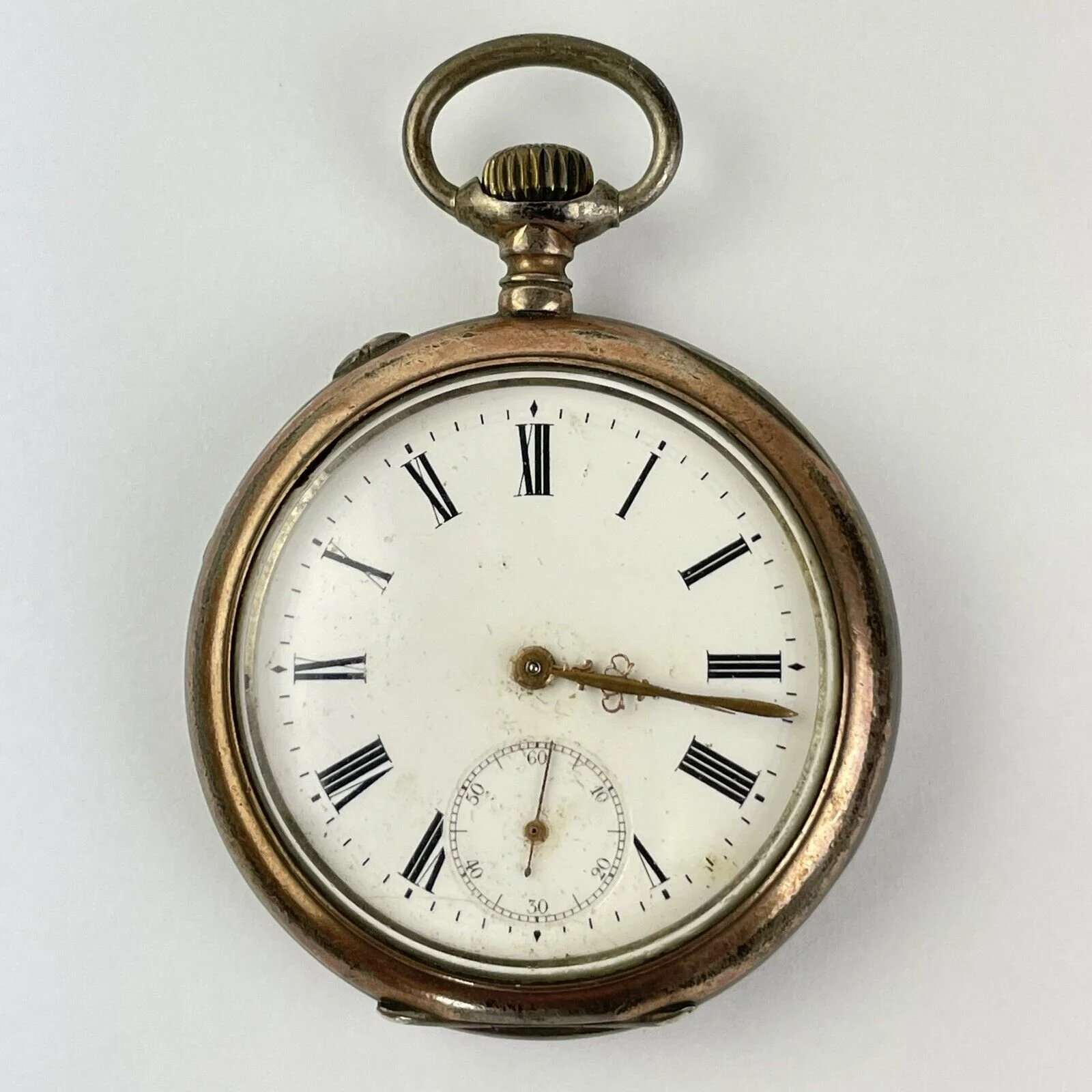 Antique C1890s Solid 800 Silver Cased JWC IWC Pocket Watch 5cm