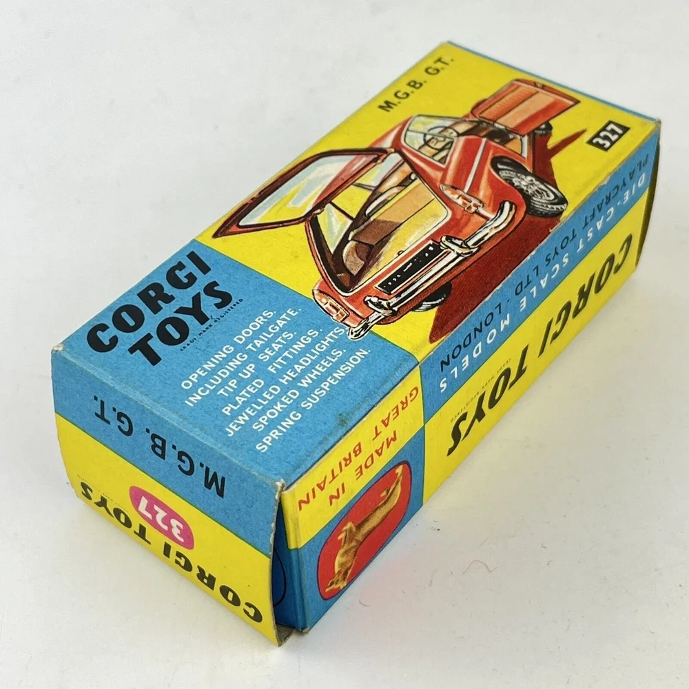 Corgi Toys 327 MGB GT – Rouge Avec Bagages – MIB – Échelle 1/43 – Collection