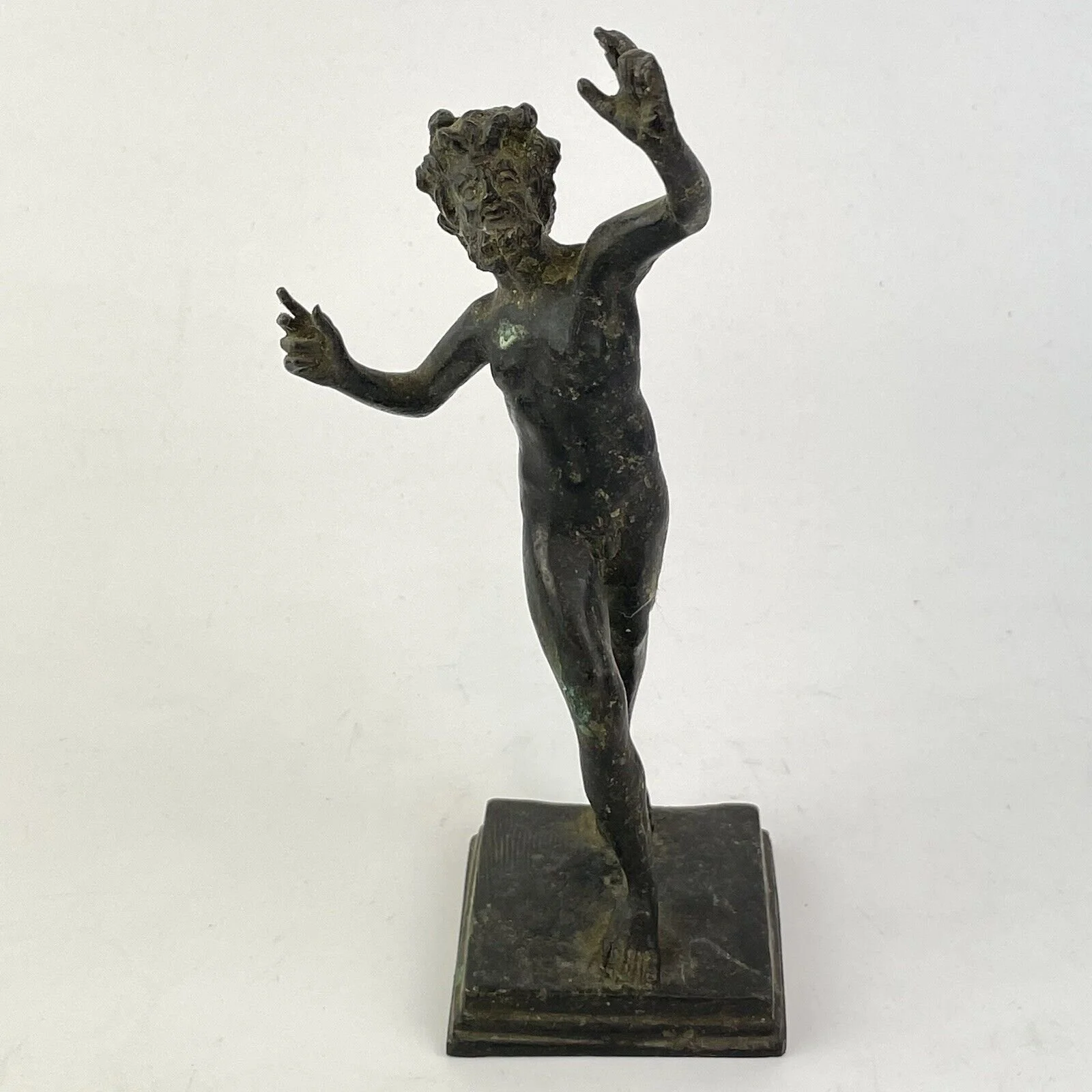 Antique 19th Century Grand Tour Bronze Dancing Faun Of Pompeii 15.5cm M