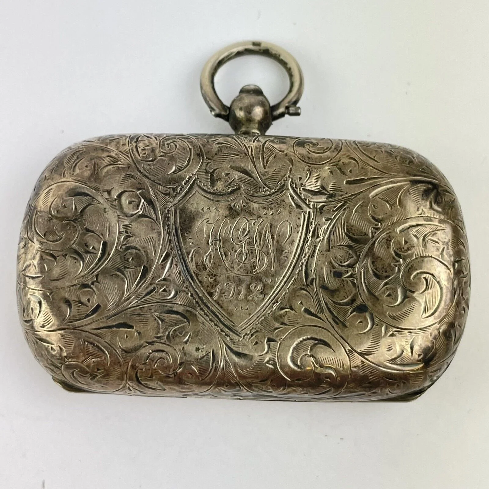 Antique Solid Silver Combination Sovereign Case Stamp Holder Samuel M Levi 1911
