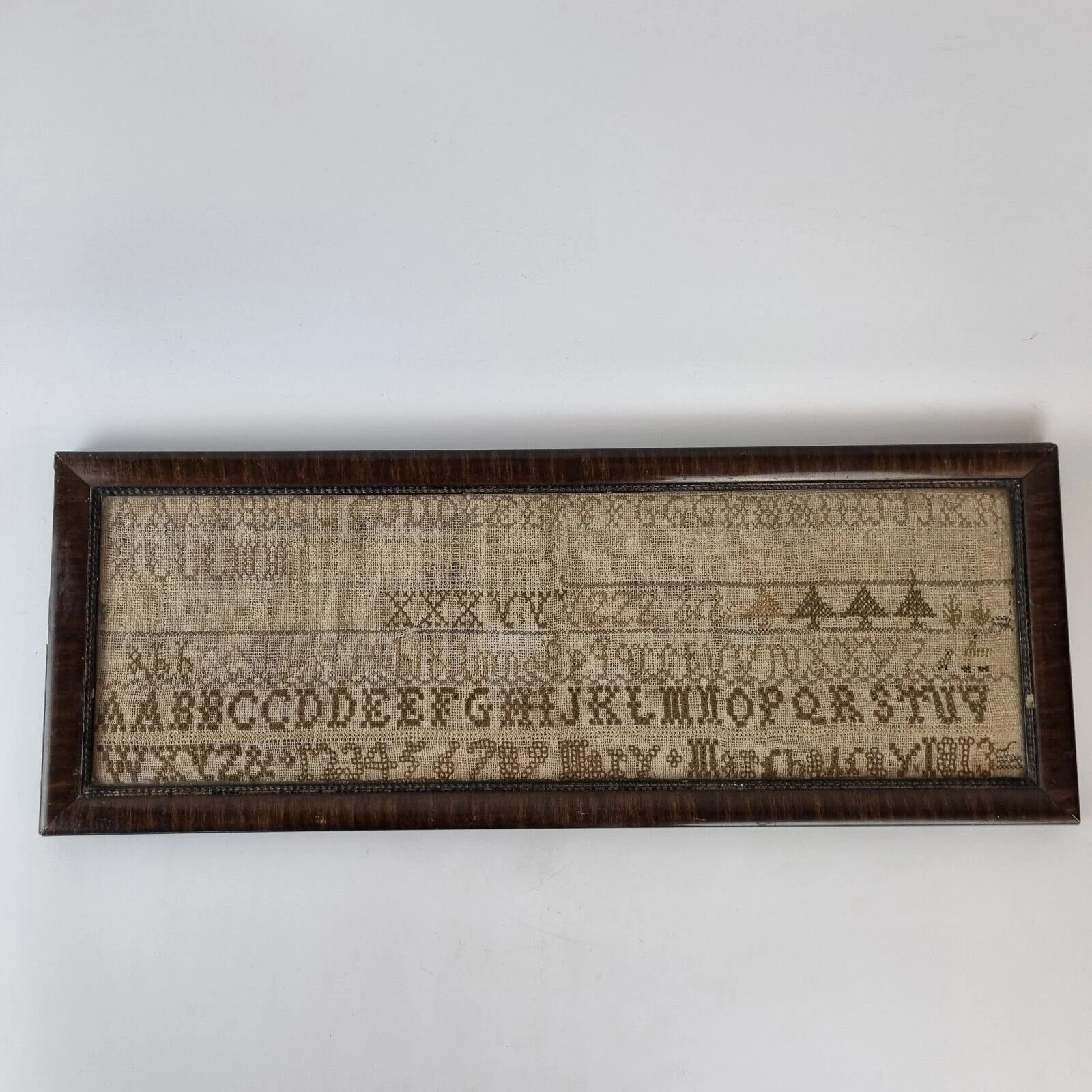 Antique George III Needlework Band Sampler By Mary Marsh 1813 Wheeler Antiques