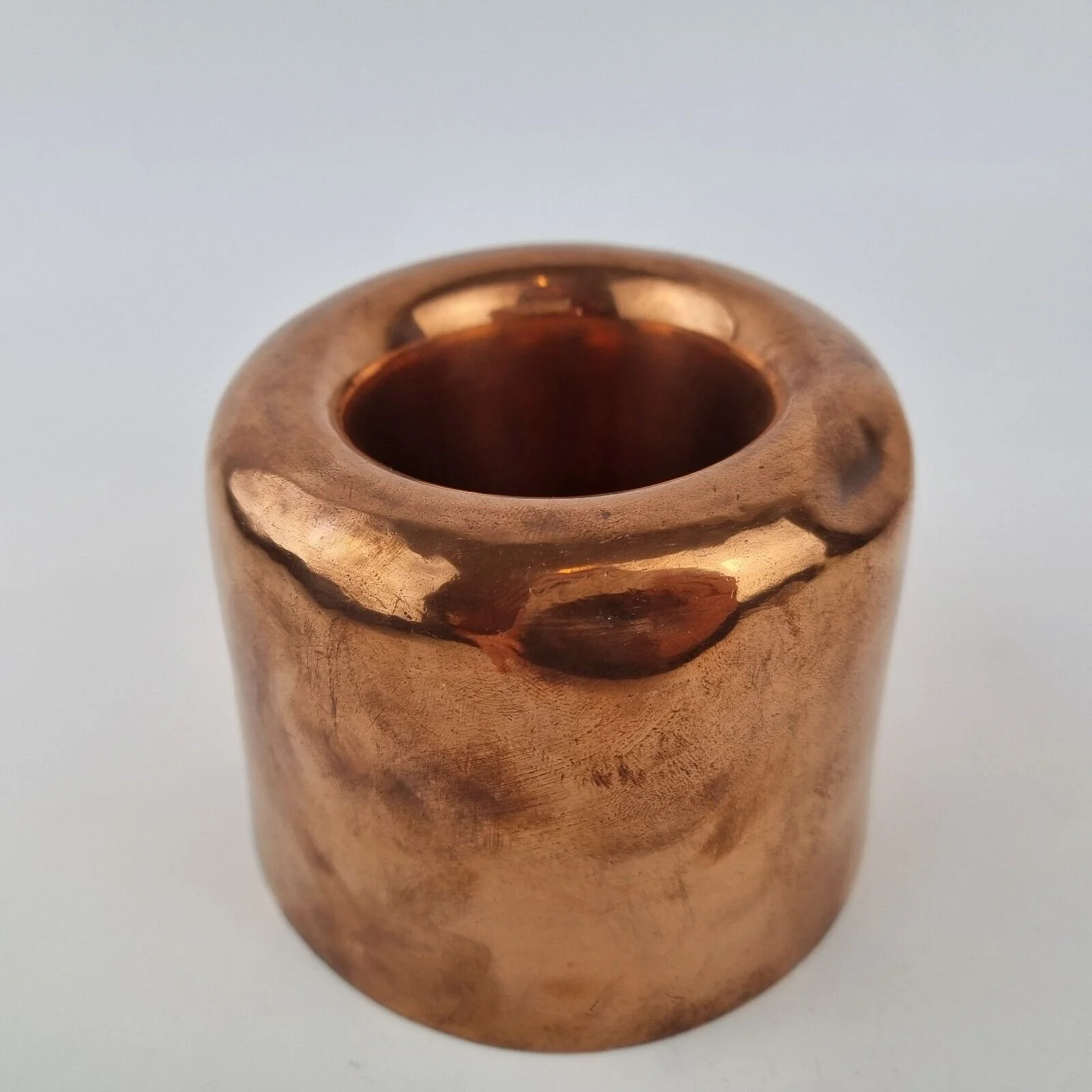 Antique 19th Century Copper Jelly Mould Ring Shaped 8.5cm High