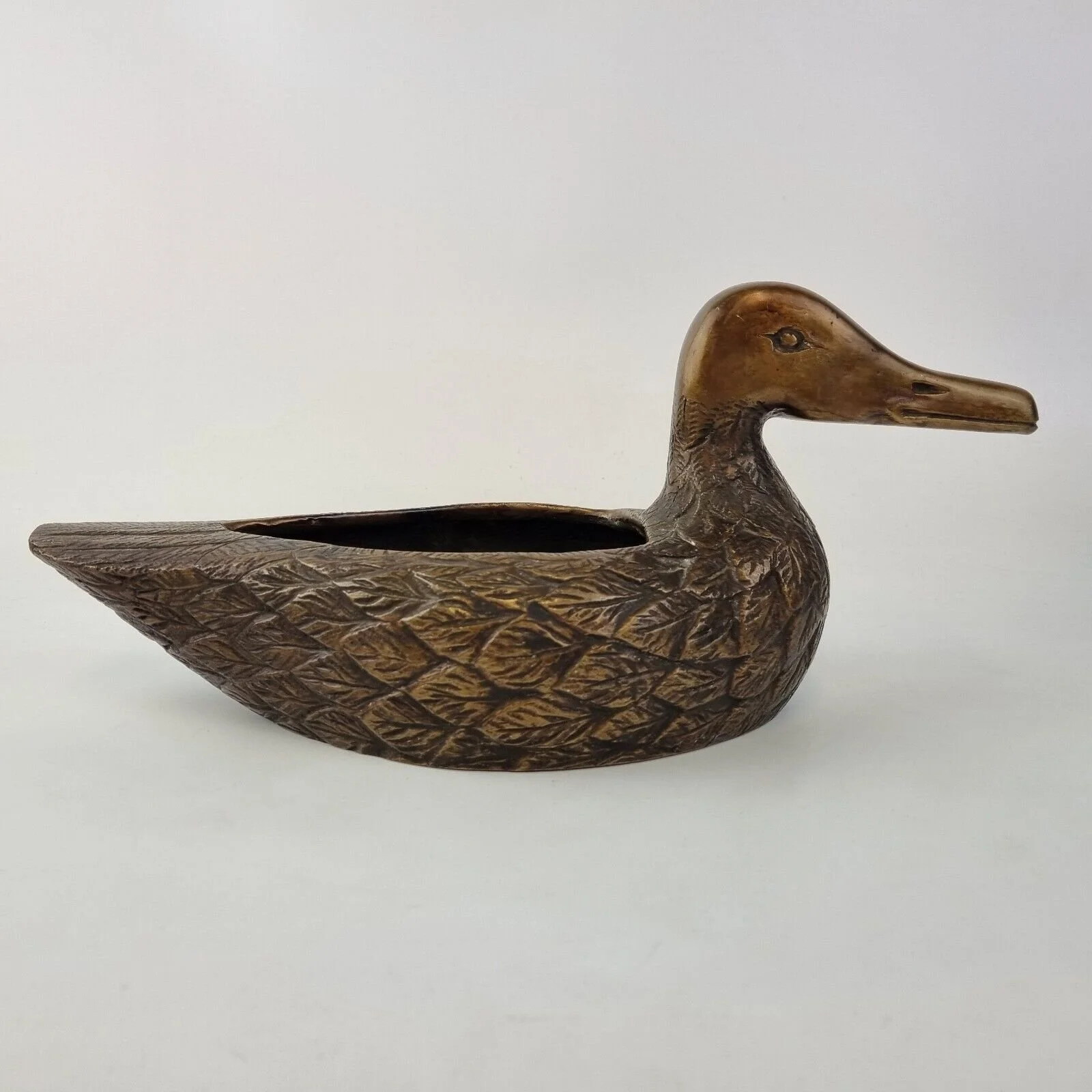 Vintage Bronze Planter Pot In The Shape Of A Duck 33cm 4.4kg Middle Eastern?