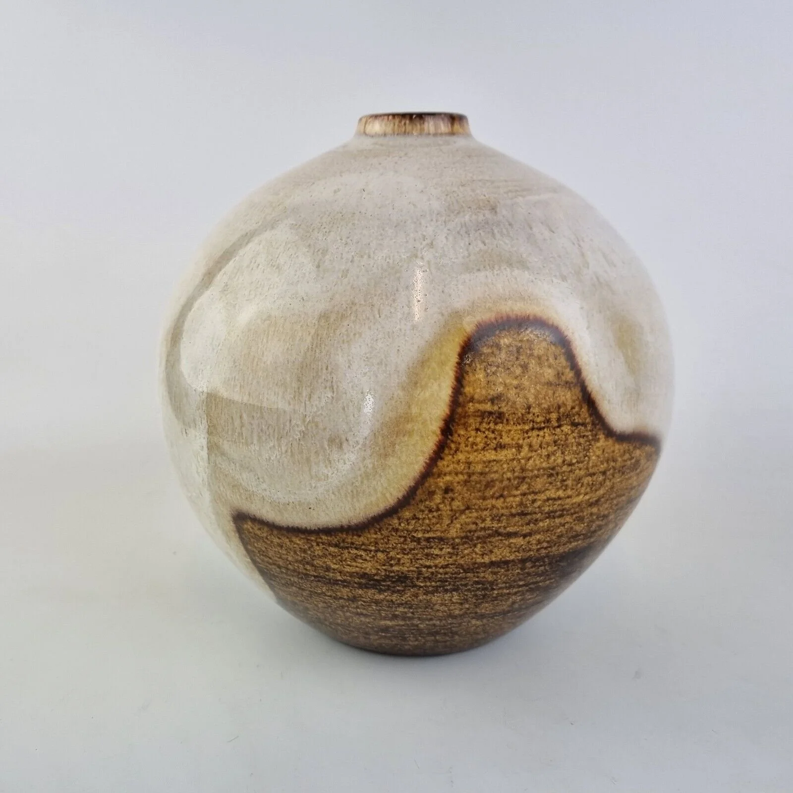 Vintage German Pottery Vase Achat Ceramano Signed 20cm High