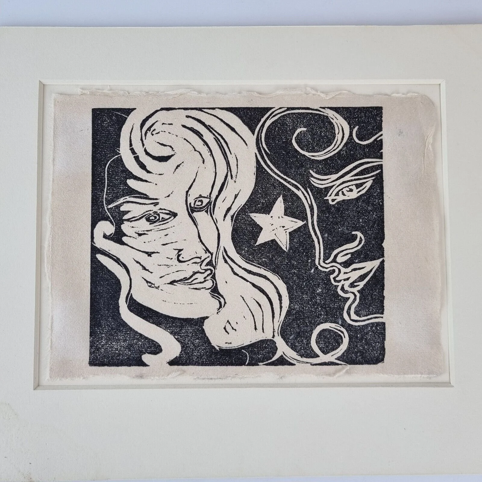 Attributed To Mikey Cuddihym Unsigned Print Man And Woman