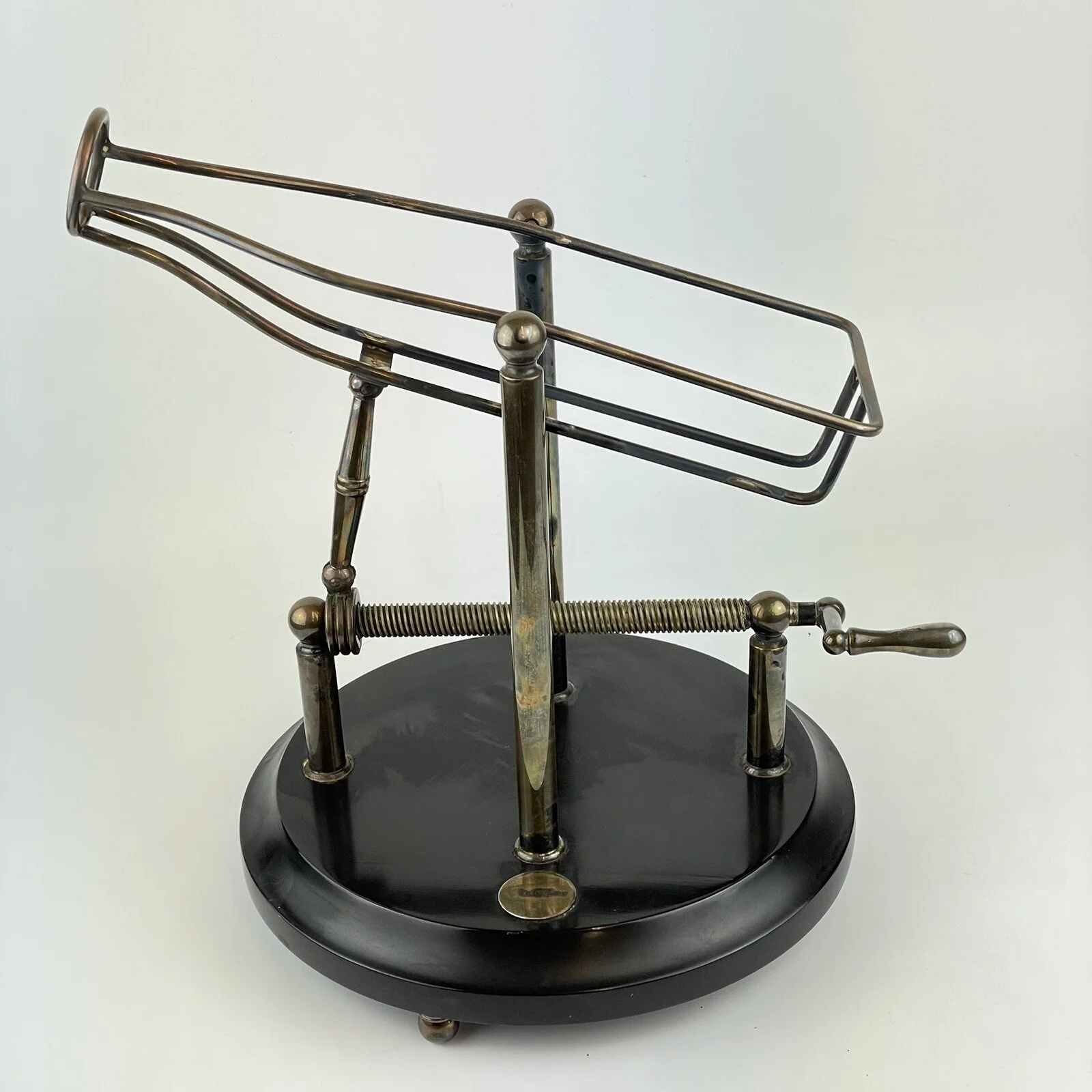 Vintage Silver Plated Saint Hilaire Paris Wine / Port Pourer Mechanical Cradle