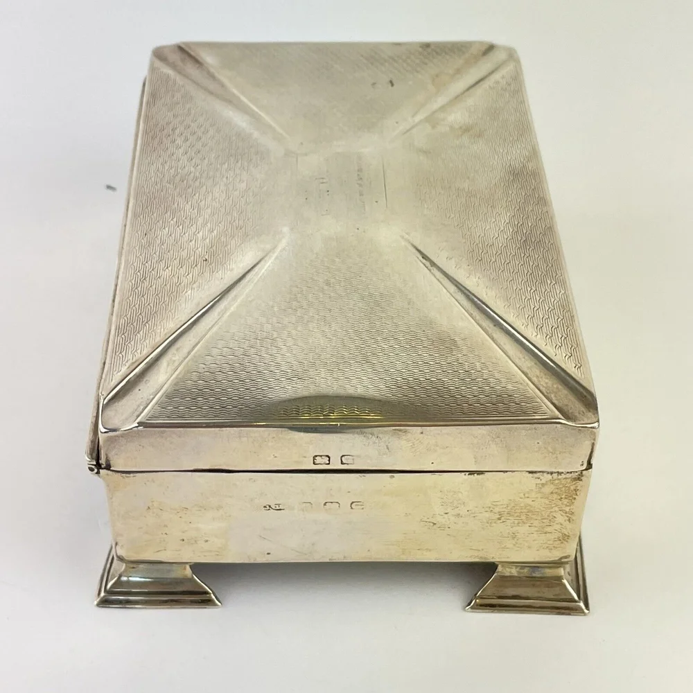 vintage cigarette case silver Antique Engraved Sterling Silver Cigarette Case c.1900 (3.3oz)