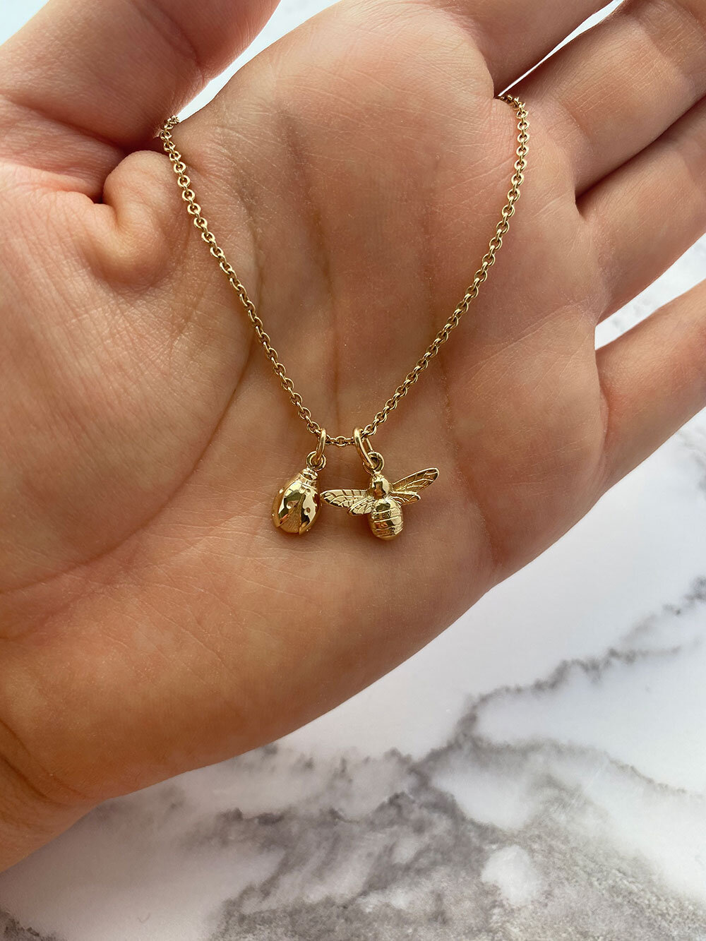 Handmade 9ct Rose Gold, 9ct Yellow Gold or Silver Bumble Bee