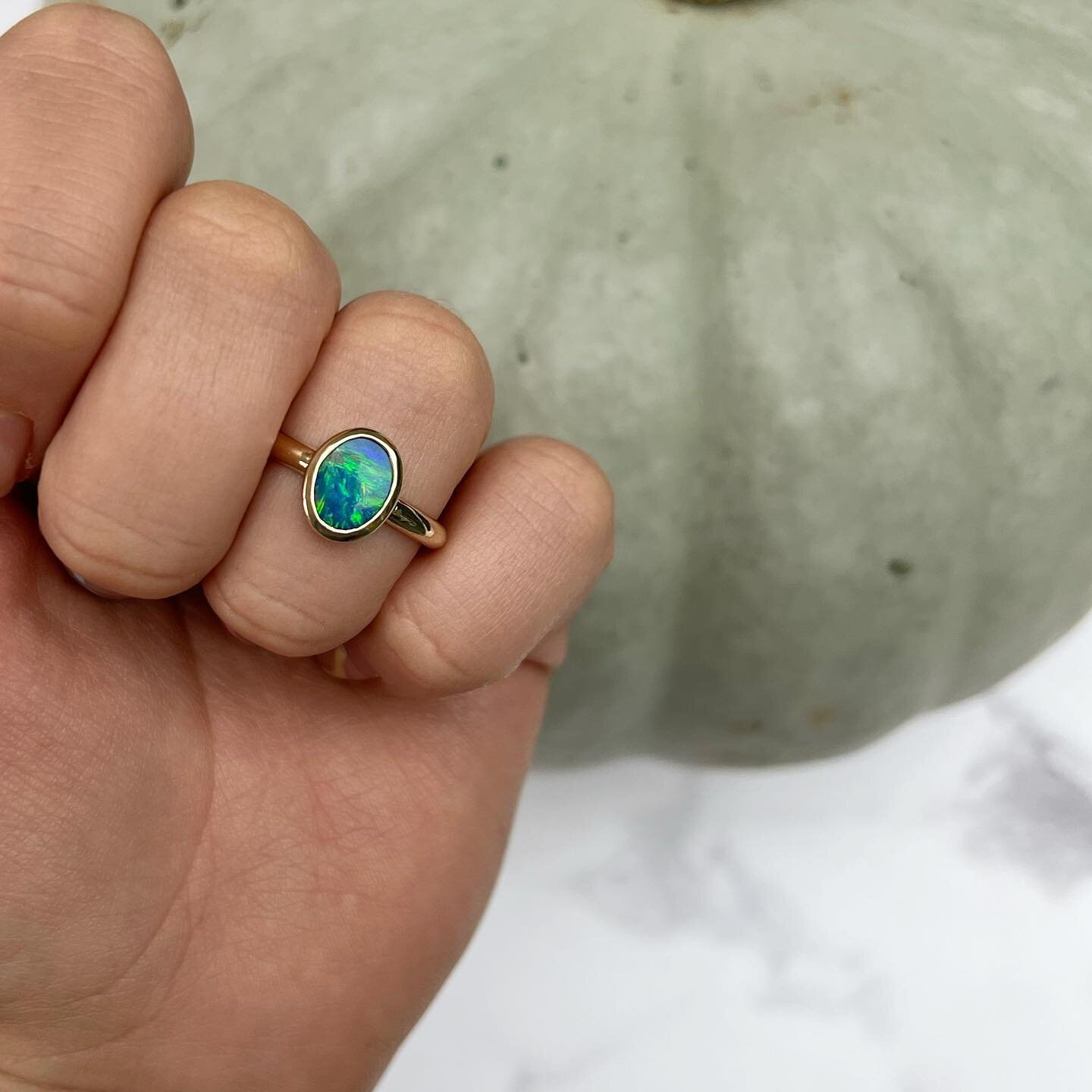 ✨Opal✨

This beautiful Opal was bought back from Australia many, many years ago by my customers grandmother. Now the Opal is set in a handmade gold ring, to celebrate F&rsquo;s 18th birthday 🤍