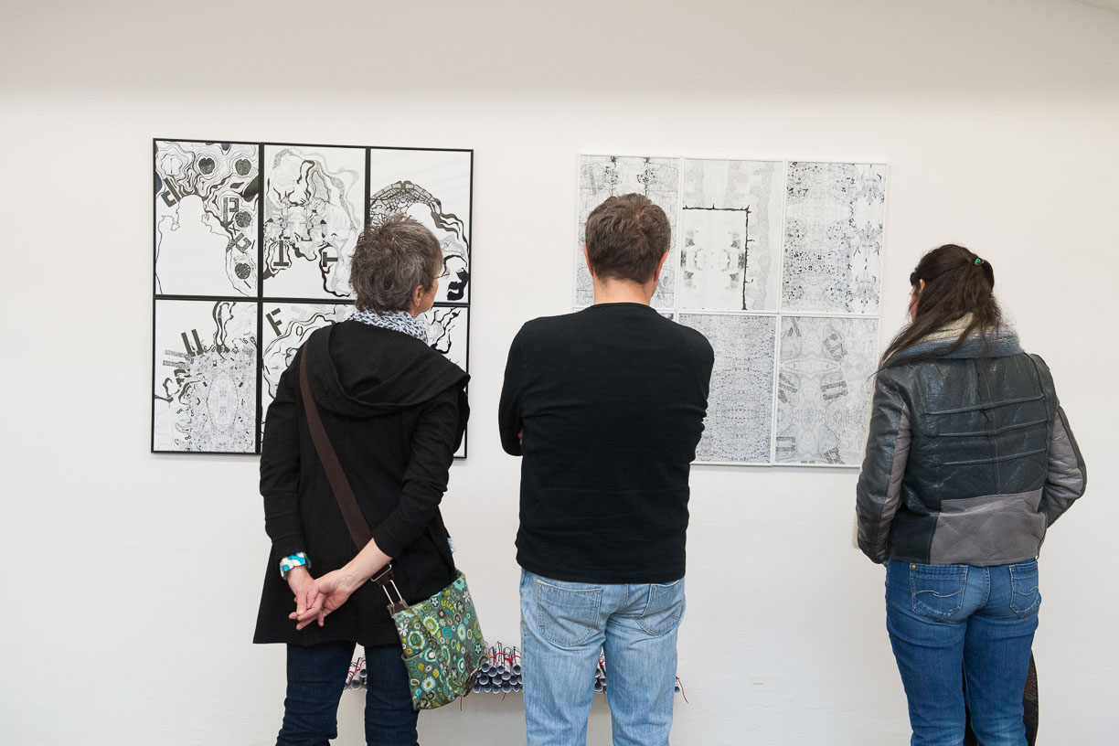 At the opening, Städtische Galerie Reutlingen, 2016, Artwork: Maggie Mc Cormick.