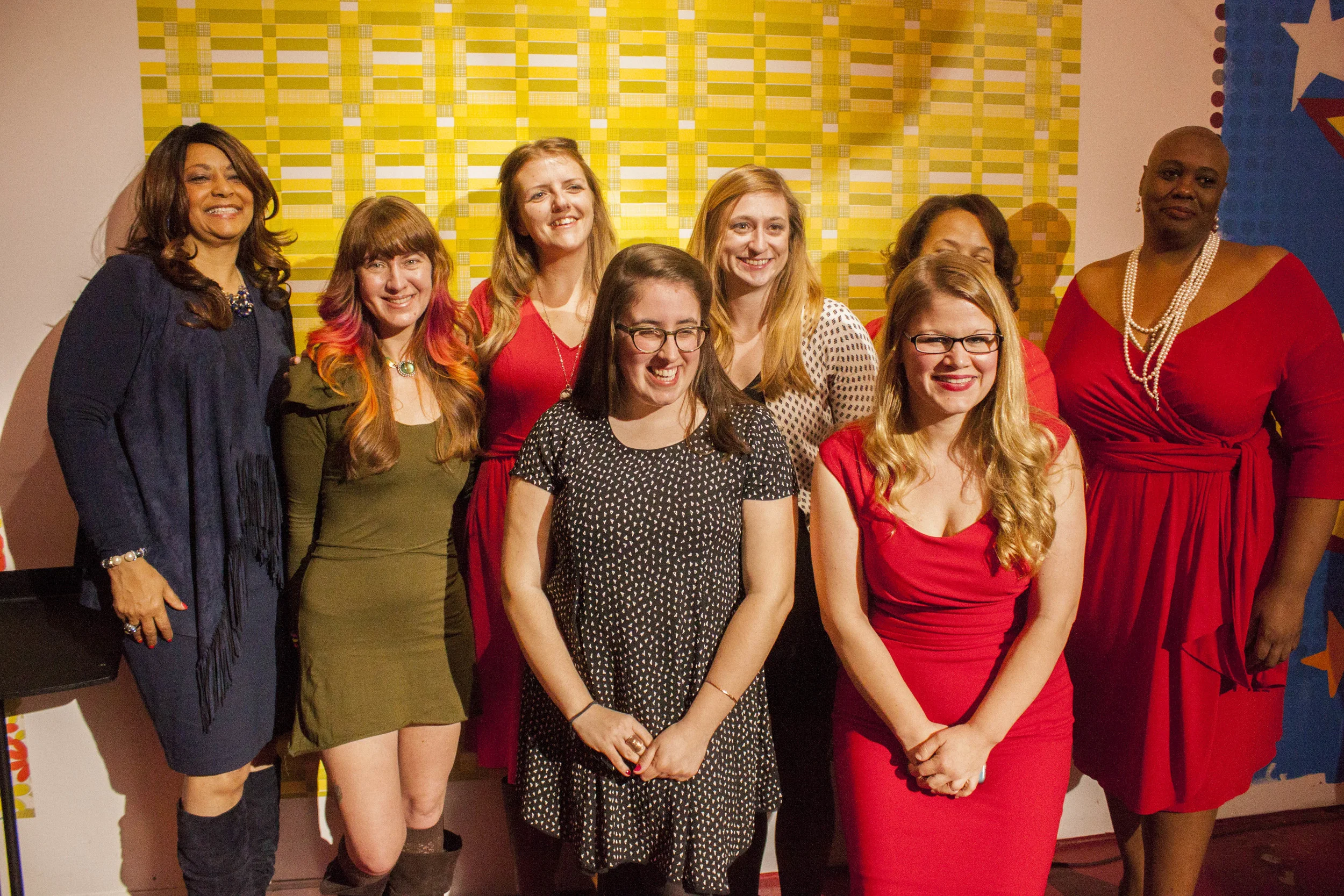 front row: l-r Christine Davenport and Elizabeth Cawein; back row: l-r Gale Jones Carson, Chloe Evans O'Hearn, Leah Keys, Holly Whitfield, Deidre Malone, Adriane Williams