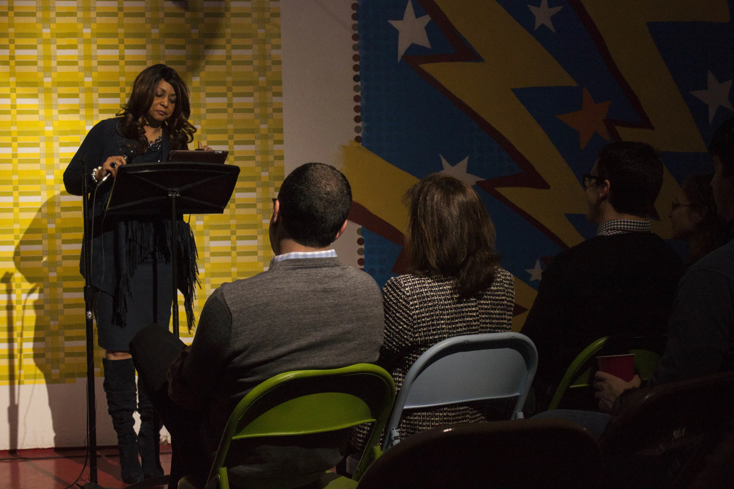 Audience members were engaged in the seven true stories shared.