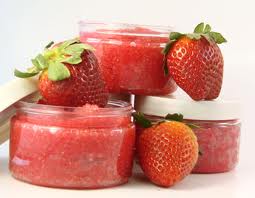  This recipe is for sugar scrub that will leave your skin looking healthy and glowing with soft skin. Strawberries have a lot of beneficial nutrients within them that can do wonders for your body. Vitamin C which acts as a protector to skin and also works to prevent acne and pimples from popping up Salicylic Acid which works to destroy free radicals and prevent premature aging as well as lightning and fading acne scars and blemishes Ellagic Acid which is an antioxidant that heals damaged skin and provides skin with a youthful glow Folate which works to regenerate cells as well as produce new ones What you need: 4 ripe strawberries 3 tbsp. oil (olive or coconut) 1/2 c. sugar What you do: Cut the greens off the tops of the strawberries. In a bowl, gently mash the strawberries with a fork until they form a pulp like paste Add the sugar to the mashed strawberries and mix well; then add the oil last Mix all ingredients until well blended and a paste like consistency forms (if your mixture is too runny/moist, add some more sugar. If your mixture seems too gritty/dry add a little more oil)