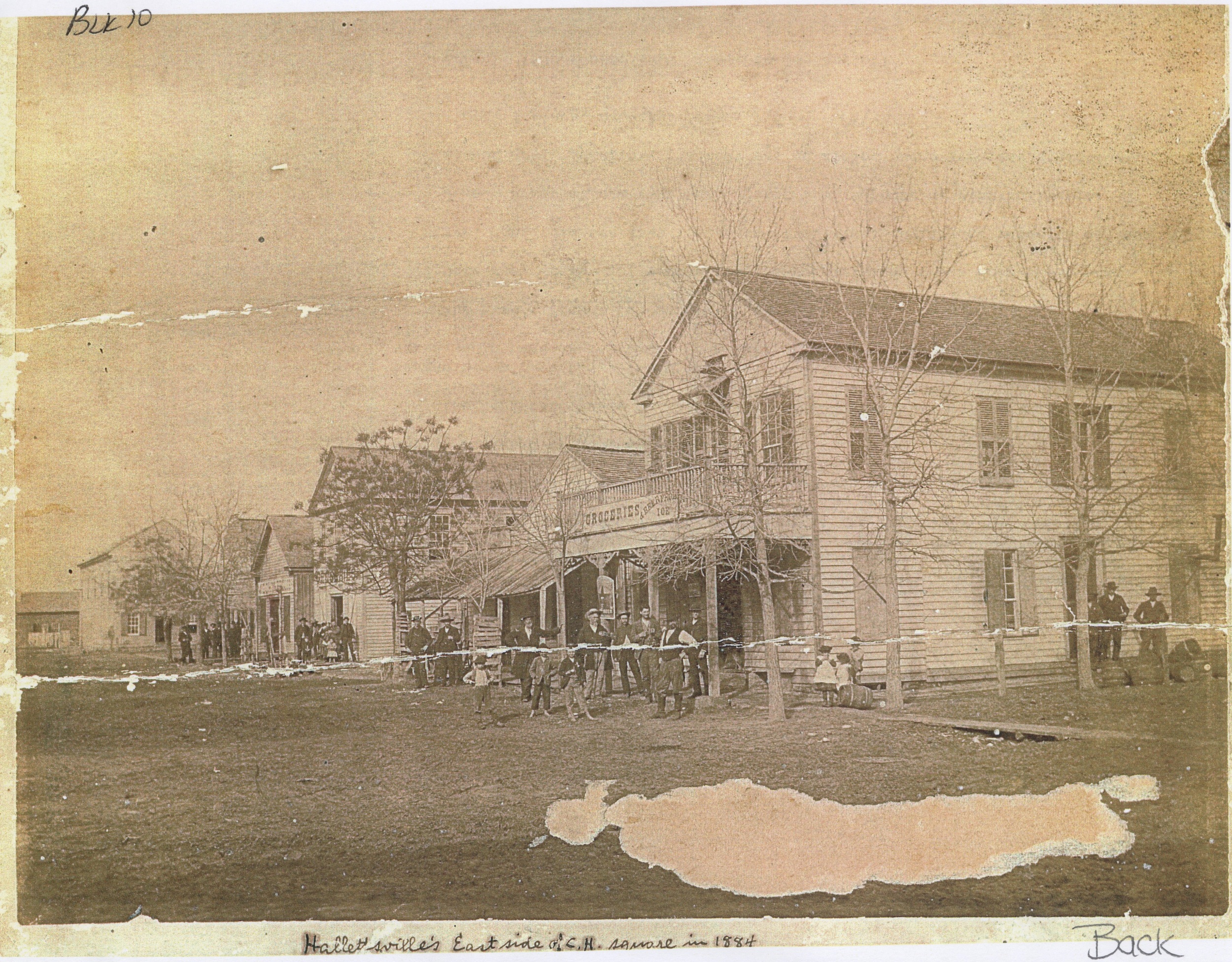 East side of Hallettsville square, 1884