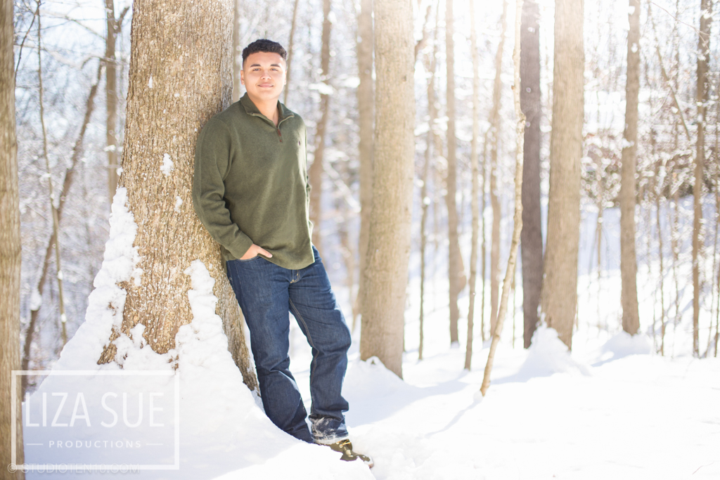 cleveland akron winter senior pictures guys