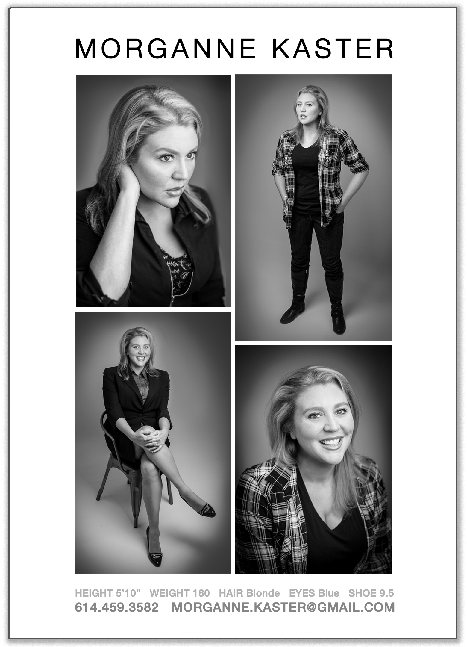 cleveland akron actor headshots comp card
