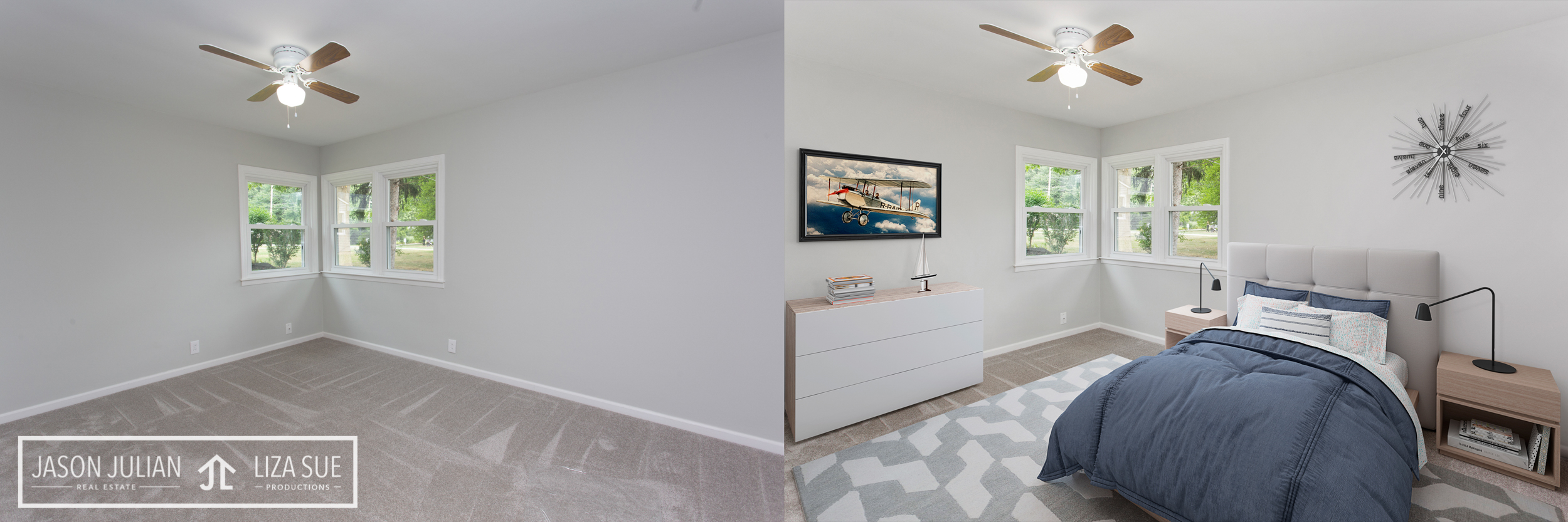 Virtual Staging Cleveland Akron before after