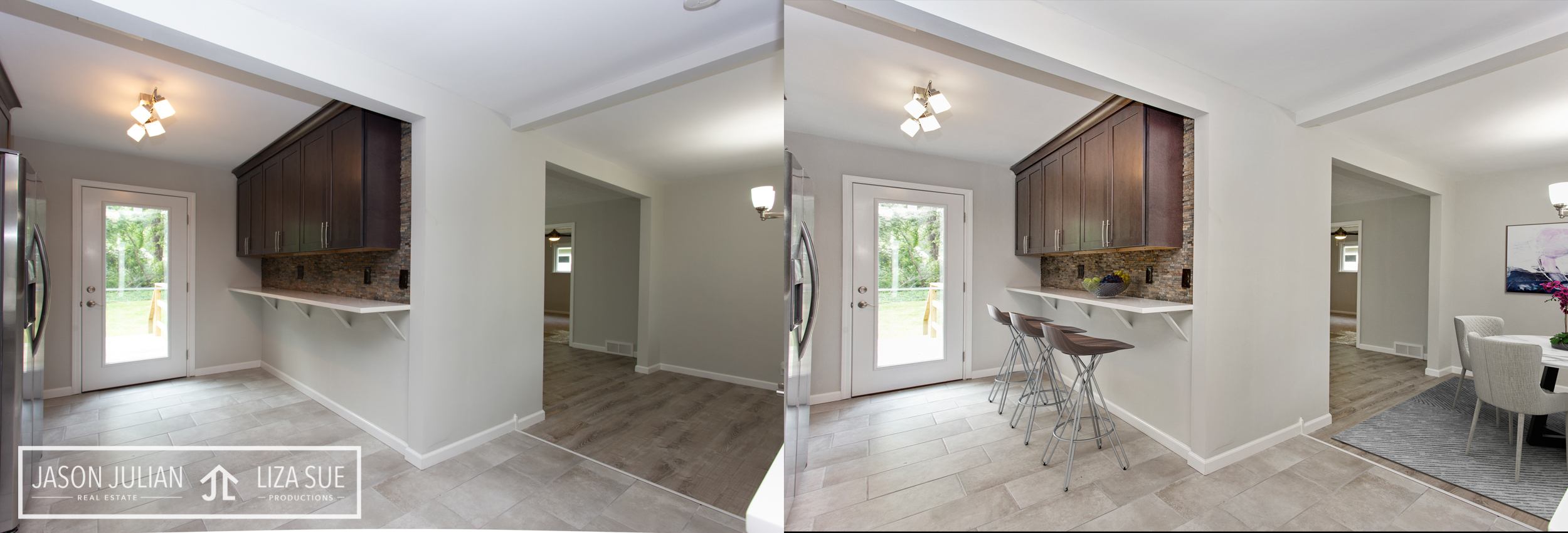 Virtual Staging Cleveland Akron before after