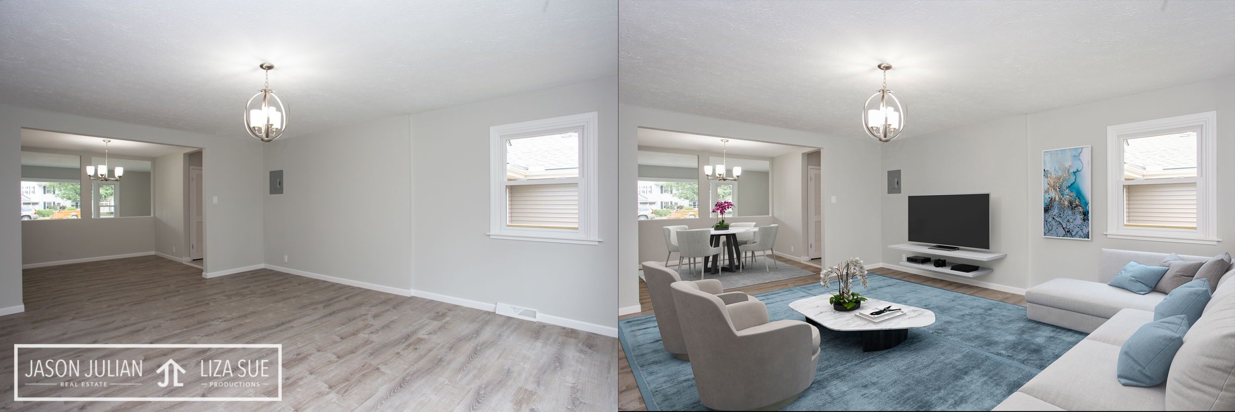 Virtual Staging Cleveland Akron before after