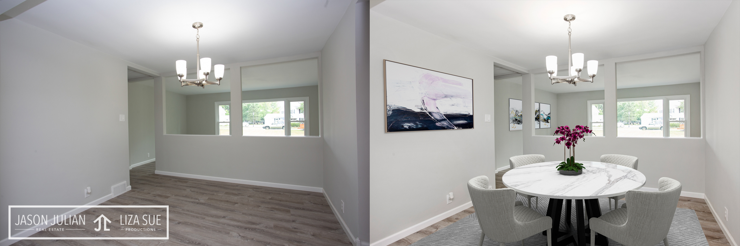 Virtual Staging Cleveland Akron before after