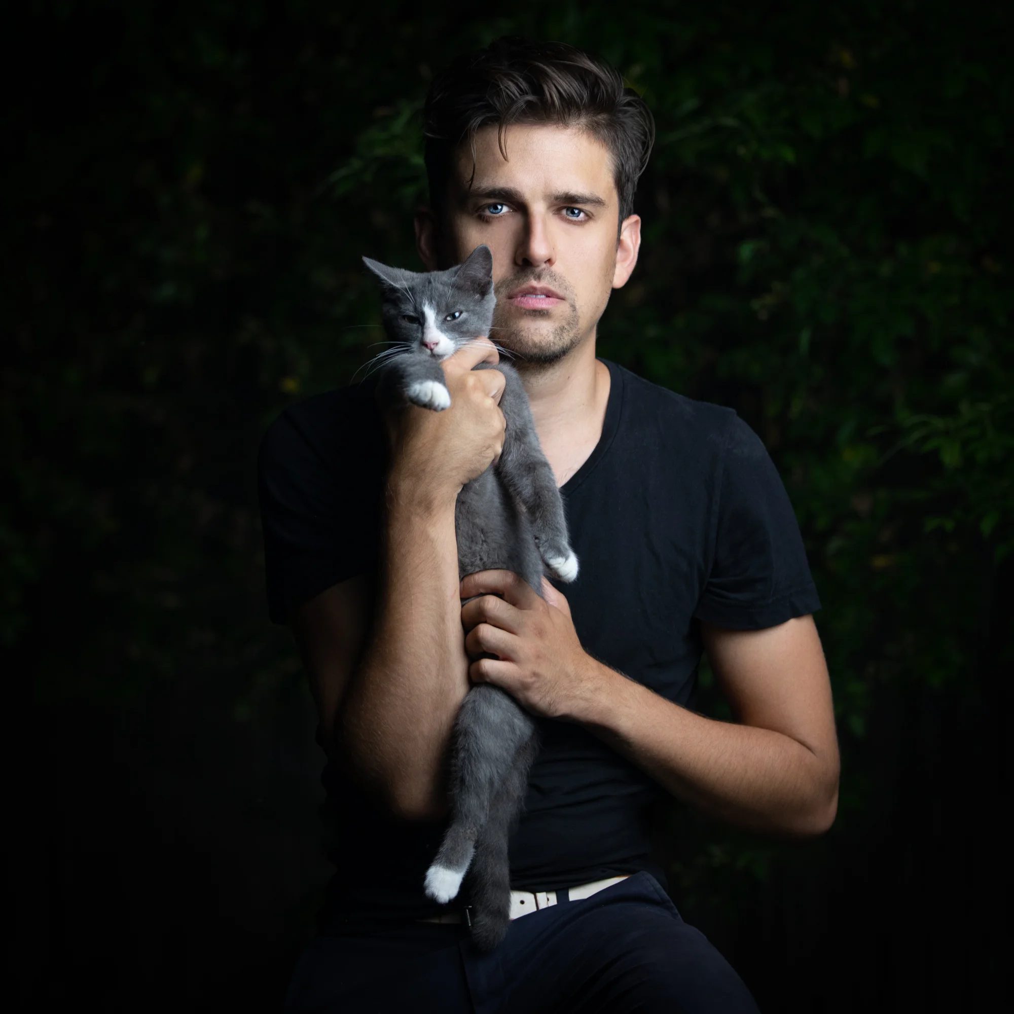 Cleveland + Akron Portrait photographer men and cats kittens