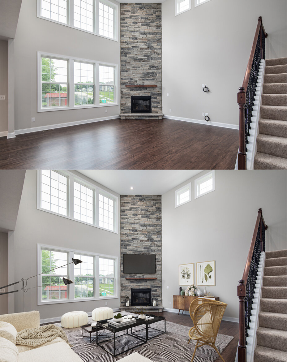 BEFORE AND AFTER VIRTUAL STAGING LIZA SUE PRODUCTIONS CLEVELAND AKRON