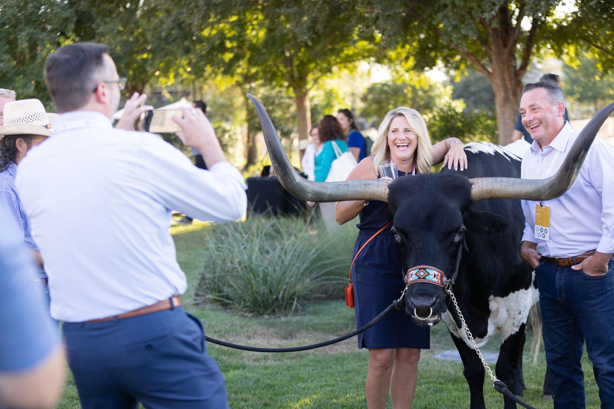 amazing event photos bull long horn selfie station