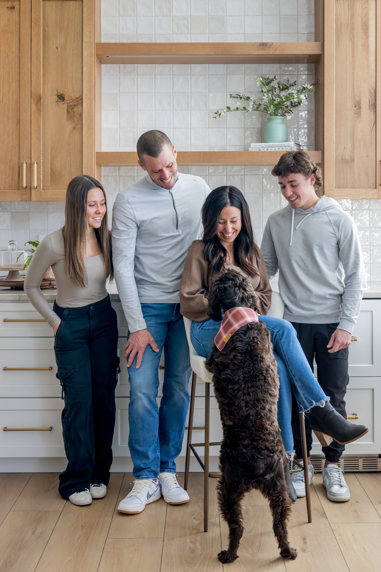 in home pet family photography natural lifestyle  black and white option Liza Sue production photo studio 