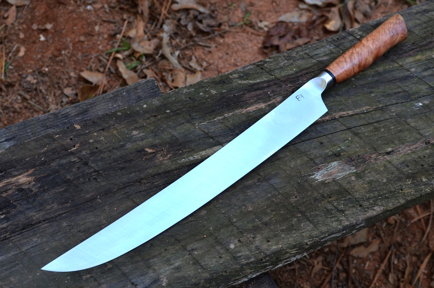 12" Integral Narrow Cimeter with Black Cherry Burl Hidden-Tang