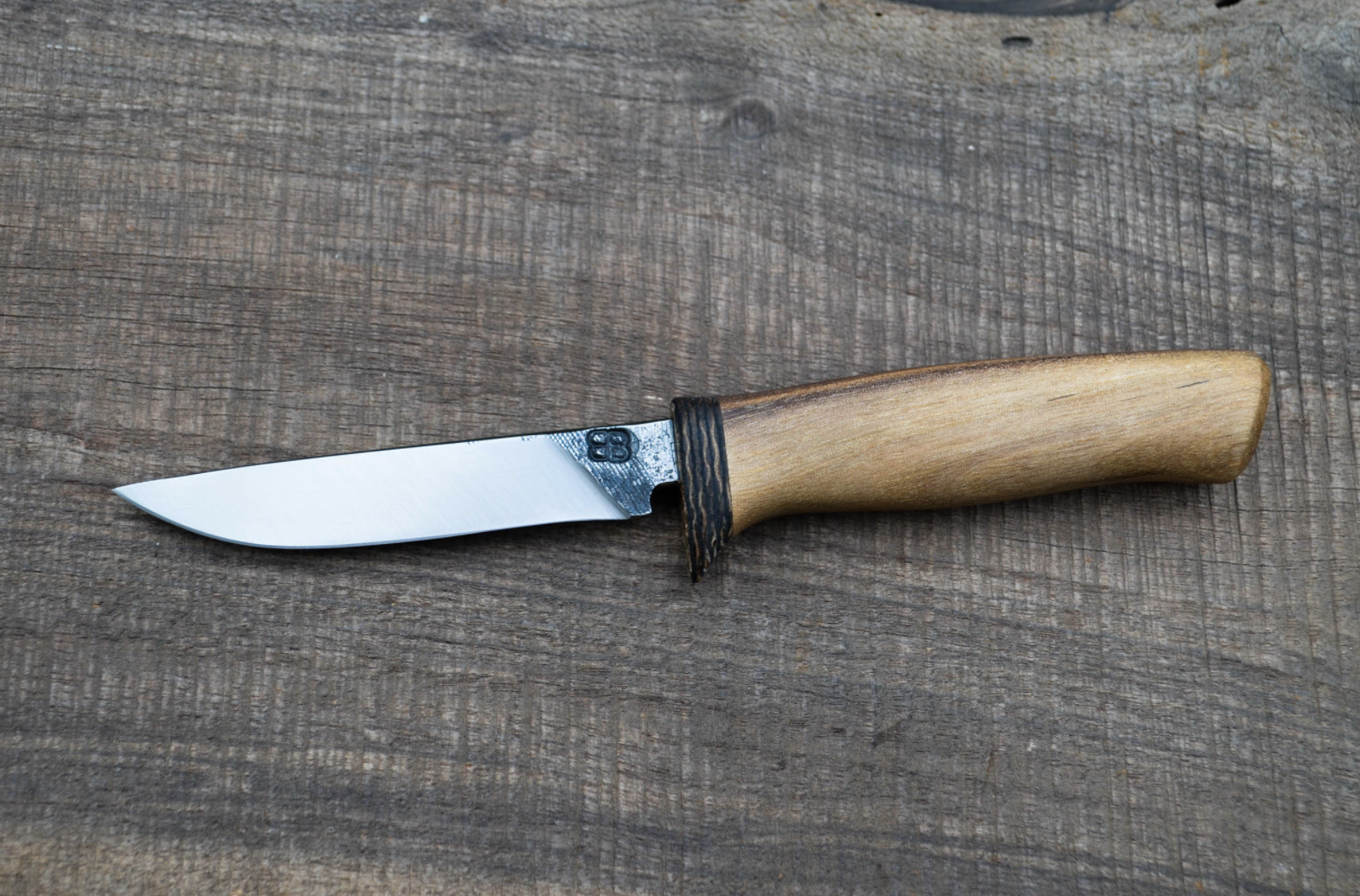3.75" Walnut Bird and Trout
